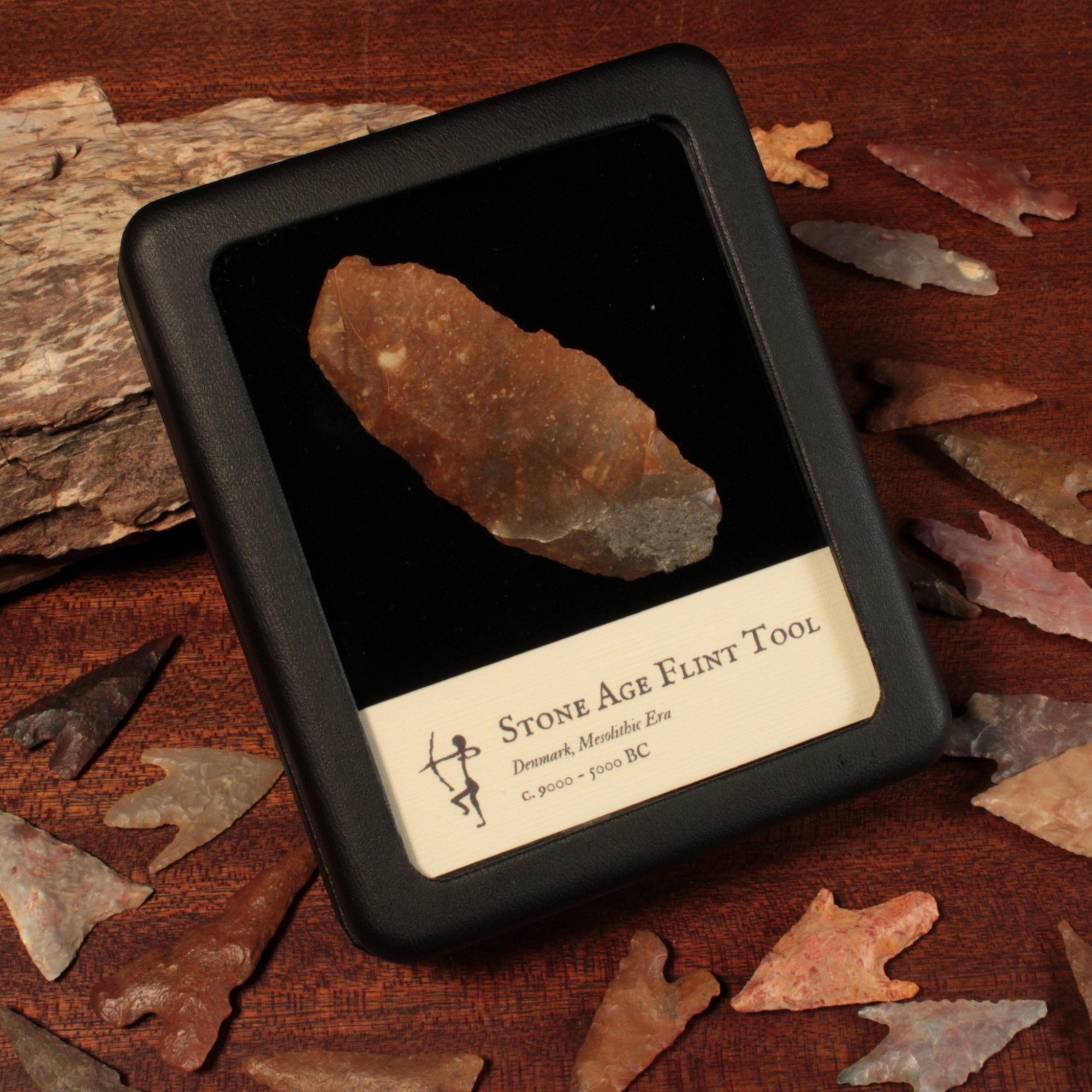 Danish Mesolithic Stone Tool, 2.7 inches (Scraper) - c. 9000 to 5000 BCE - Denmark - 1/17/23 Auction