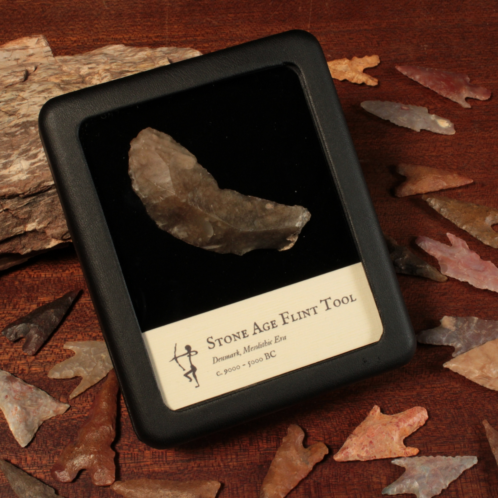 Danish Mesolithic Stone Tool, 2.4 inches (Scraper) - c. 9000 to 5000 BCE - Denmark - 1/17/23 Auction