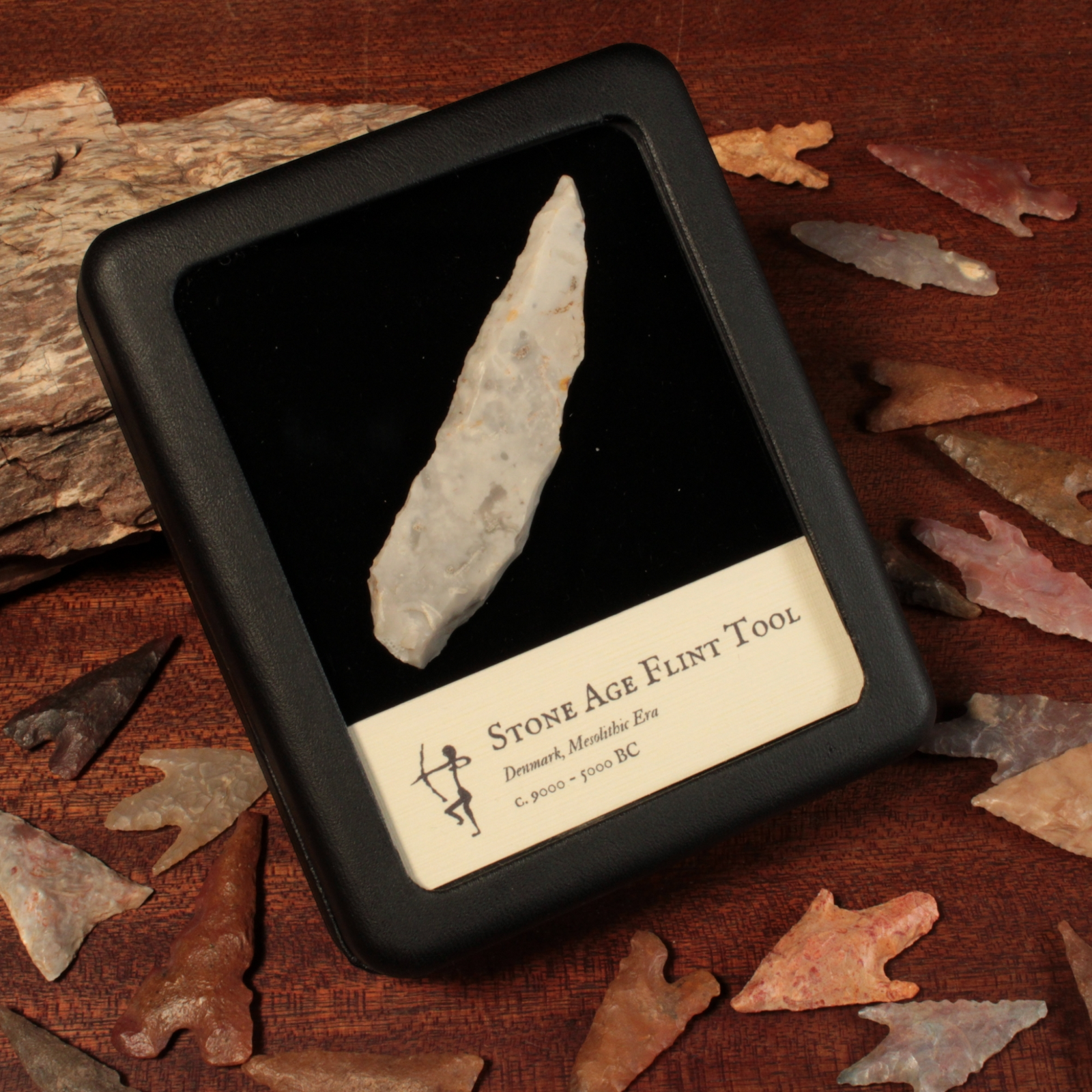 Danish Mesolithic Stone Tool, 2.9 inches (Burin, Engraver) - c. 9000 to 5000 BCE - Denmark - 1/17/23 Auction