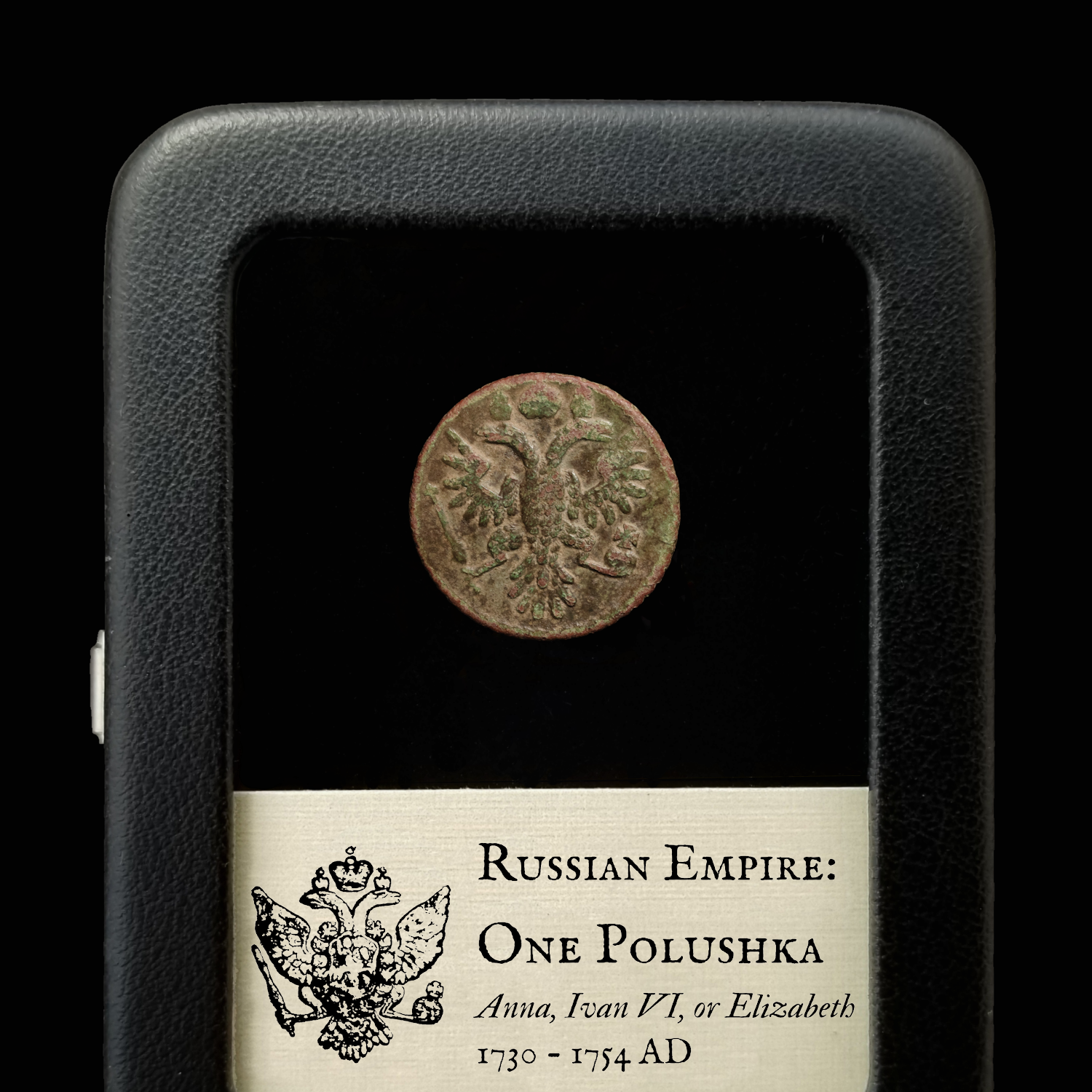 Russia, Copper Polushka, Anna, Ivan VI, or Elizabeth - 1730 to 1754 CE - Russian Empire