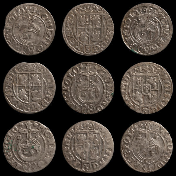 Poland, King Sigismund III, Silver 3 Polker - 1614 to 1627