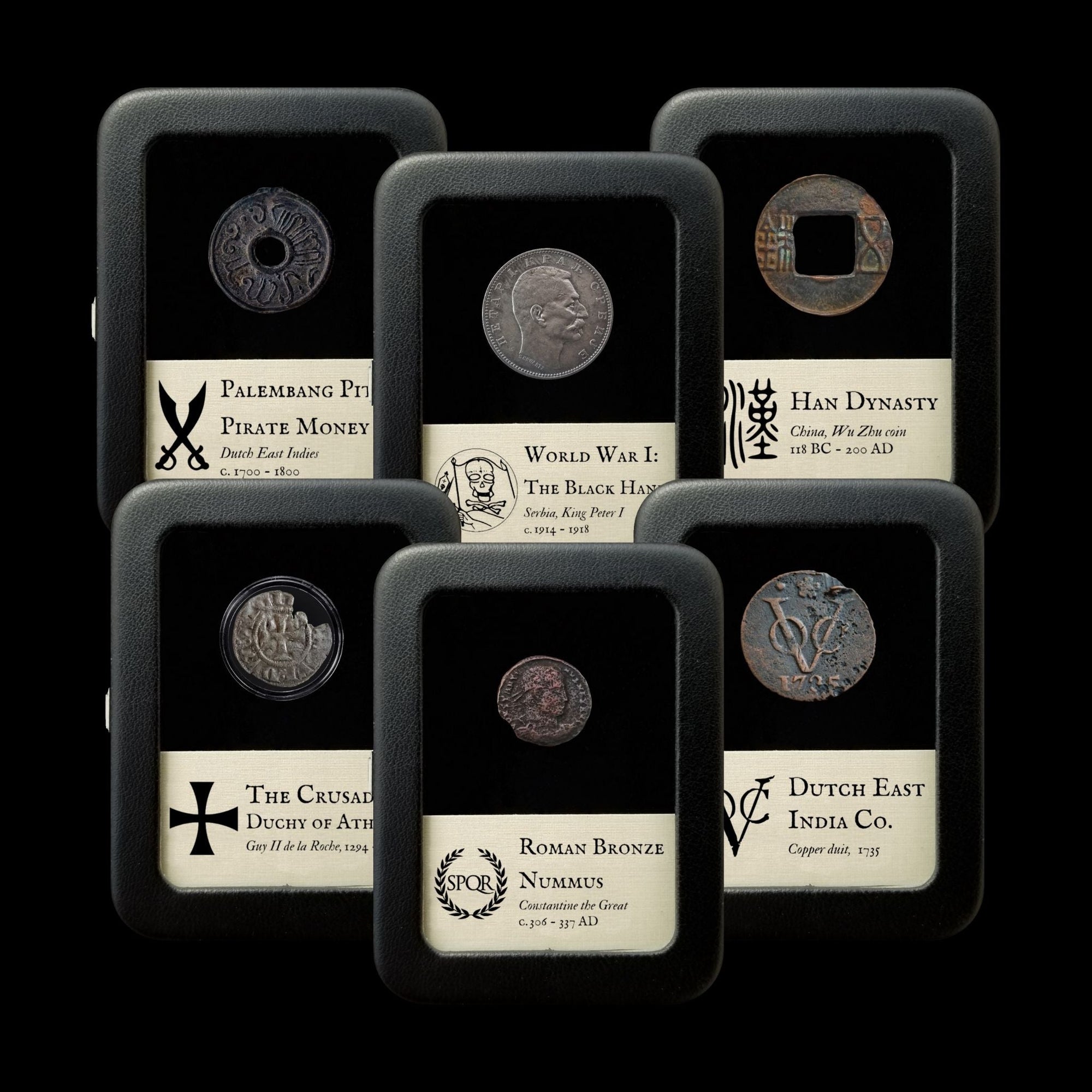 The Deluxe World History Hoard - 118 BC — 1918 AD - 6 Coins