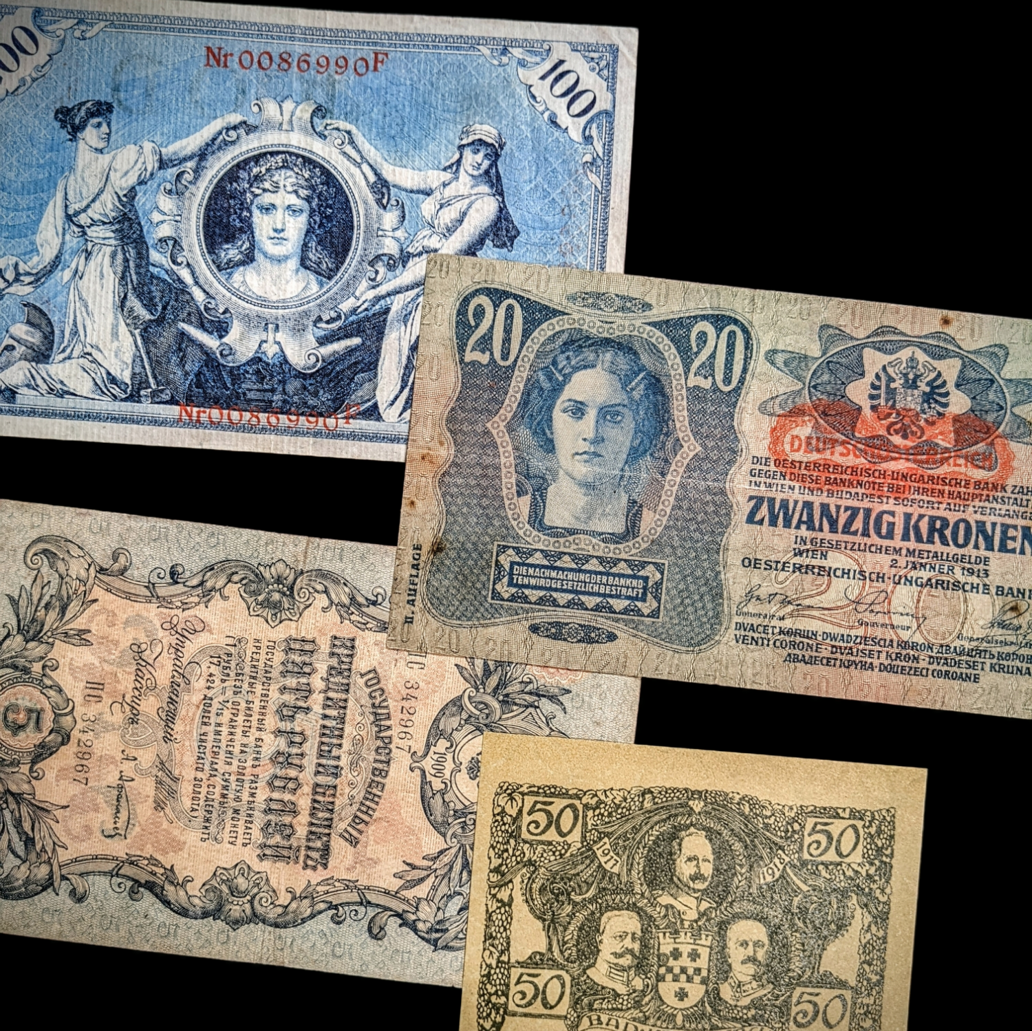 Last Royal Houses of Europe Notes - 1910's - Austria, Russia, Germany