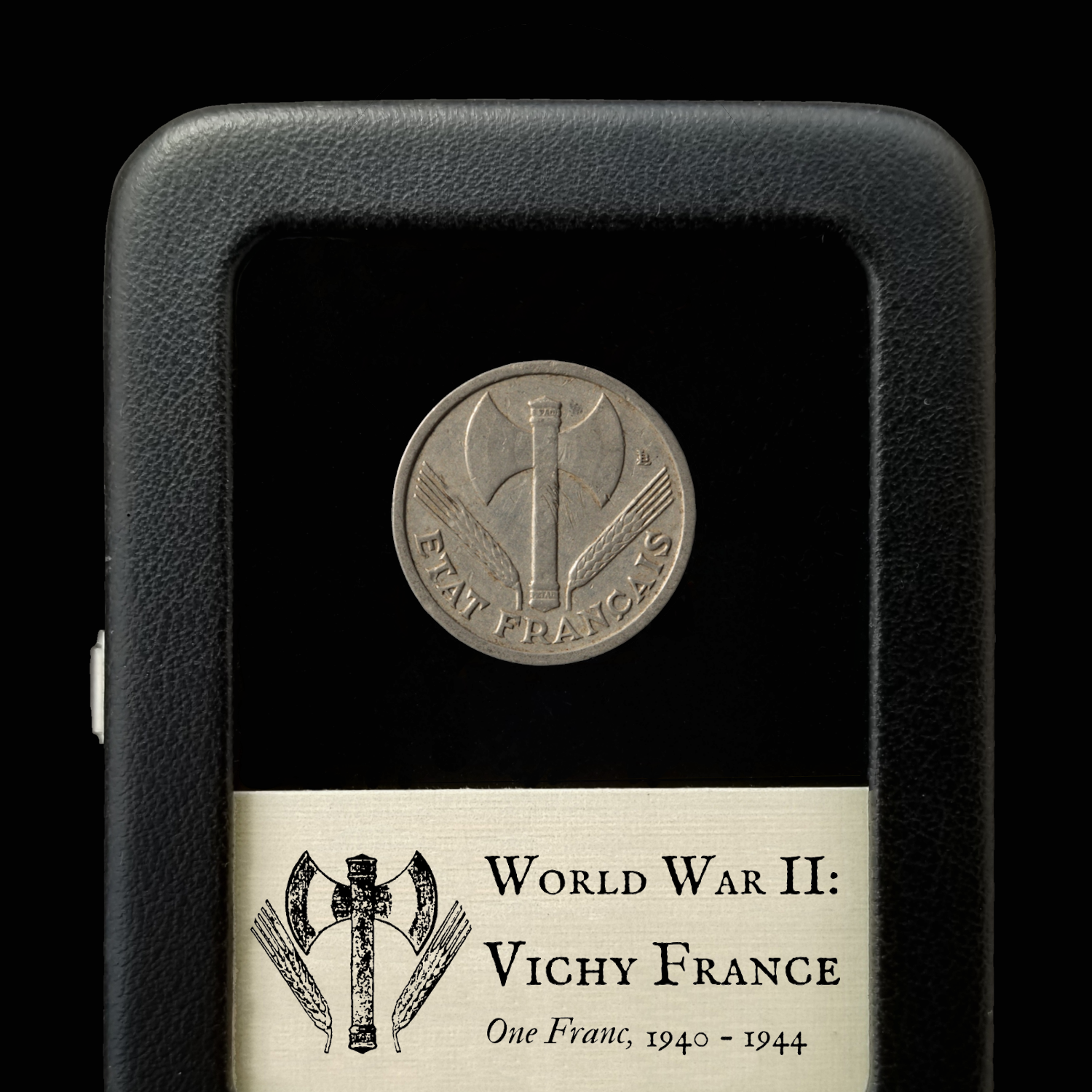 Vichy France, 1 Franc, WWII German Occupation - 1940 to 1944 - World War II