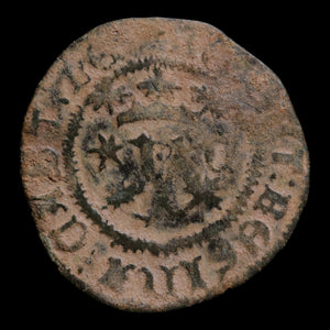 Spain, King Ferdinand V & Queen Isabella I, Billon 1 Blanca - 1497 to 1566 CE - Spain