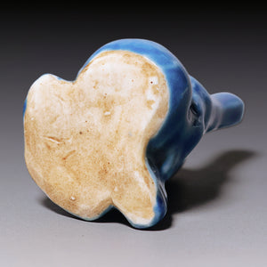 Qing Dynasty, Blue Glazed Incense Burner (Man & Gourd Drinking Bottle)