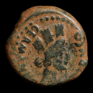 Hispania, Carteia, Tiberius (Second Emperor of Rome), AE Half Unit, Fortuna (Goddess of Fortune) - 14 to 36 CE - Roman Provinces