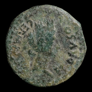 Hispania, Carteia, Tiberius (Second Emperor of Rome), AE Half Unit, Fortuna (Goddess of Fortune) - 14 to 36 CE - Roman Provinces