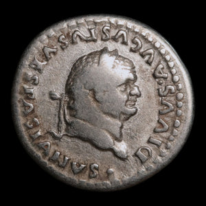 Rome, Emperor Vespasian (Posthumous Under Titus), AR Denarius, Capricorns Reverse - 80 to 81 CE - Roman Empire