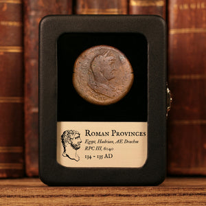 Egypt, Alexandria, Emperor Hadrian, AE Drachm, Isis (Major Egyptian Goddess) - 134 to 135 CE - Roman Provinces