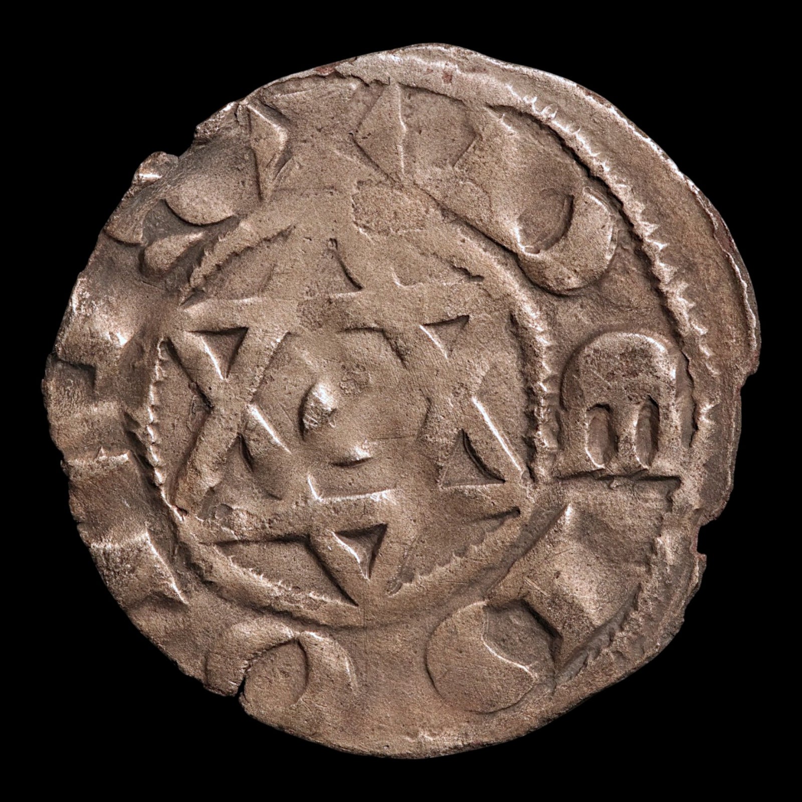 Lordship of Déols, Lord Ralph VI, AR 1 Denier - 1160 to 1176 CE - The Crusades