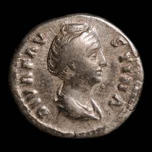 Rome, Faustina the Elder, AR Denarius, Fortuna (Goddess of Fortune) - 141 CE - Roman Empire
