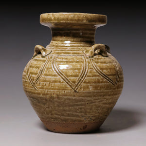 Ming Dynasty, Green Glazed Ceramic Vessel