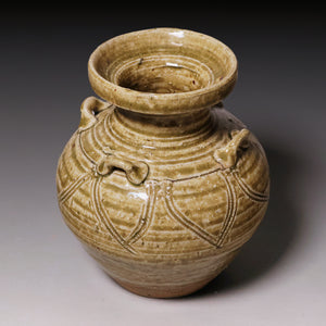 Ming Dynasty, Green Glazed Ceramic Vessel