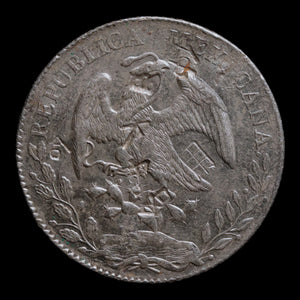Mexico, Chop Marked Silver 8 Reales, "Piece of Eight" - 1877 CE - Mexico
