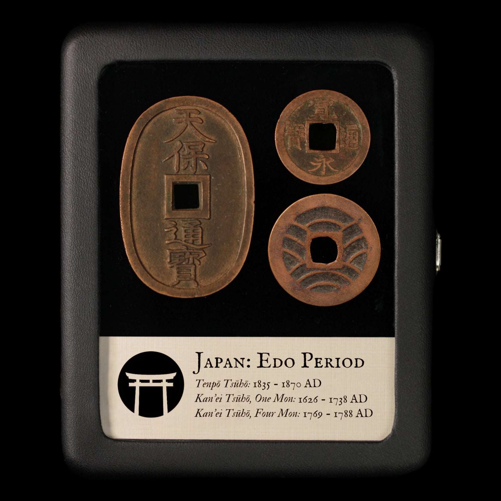 Coins of the Edo Period, Three Coin Collection - 1626 to 1870 CE - Edo Japan