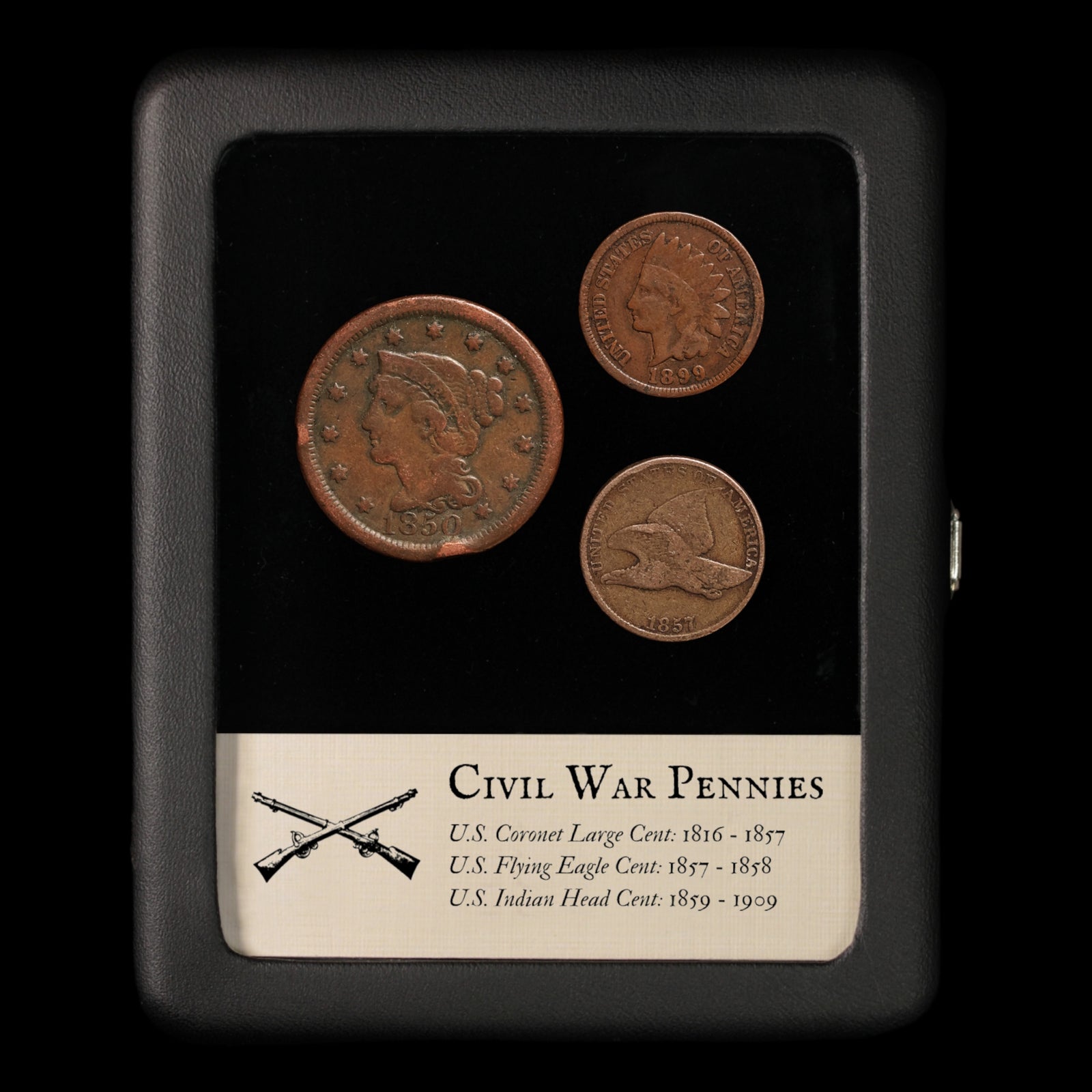 U.S. Civil War Pennies Collection (Three Coins) - 1816 to 1909 - United States
