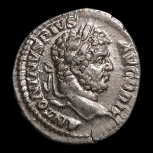 Rome, Emperor Caracalla, AR Denarius, Salus (Goddess of Safety) - 212 CE - Roman Empire