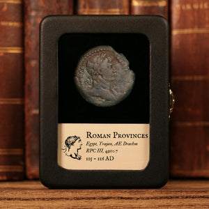 Egypt, Alexandria, Emperor Trajan, AE Drachm, Nilus (God of the Nile River) - 115 to 116 CE - Roman Provinces