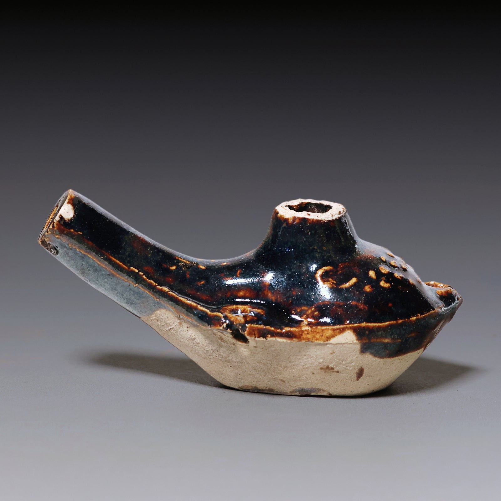Yuan Dynasty, Brown Glazed Water Dropper (Calligraphy Tool)
