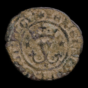 Spain, King Ferdinand V & Queen Isabella I, Billon 1 Blanca - 1497 to 1566 CE - Spain