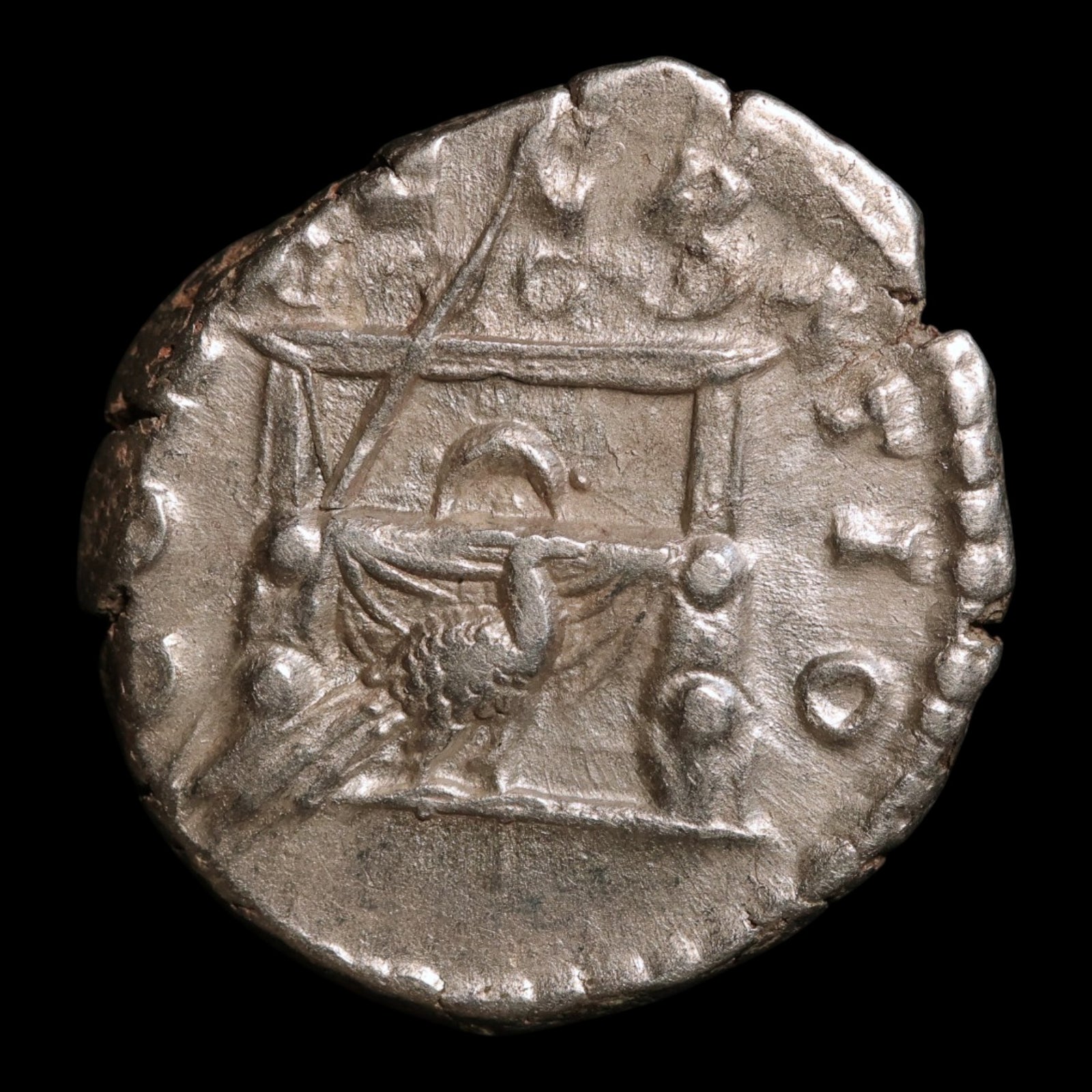 Rome, Faustina the Younger, AR Denarius, Throne Reverse - 176 to 180 CE - Roman Empire