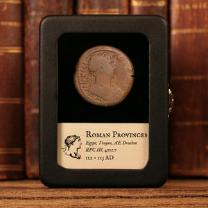 Egypt, Alexandria, Emperor Trajan, AE Drachm, Eirene (Goddess of Peace) - 112 to 113 CE - Roman Provinces