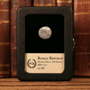 Roman Republic, Decimius Flavus, AR Denarius, Roma & Luna - 150 BCE - Roman Republic
