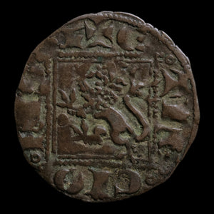 Kingdom of Castile and Leon, King Alfonso XI, Billon 1 Denier - 1331 to 1332 CE - Spanish States