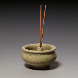 Qing Dynasty, Celadon Glazed Miniature Incense Burner