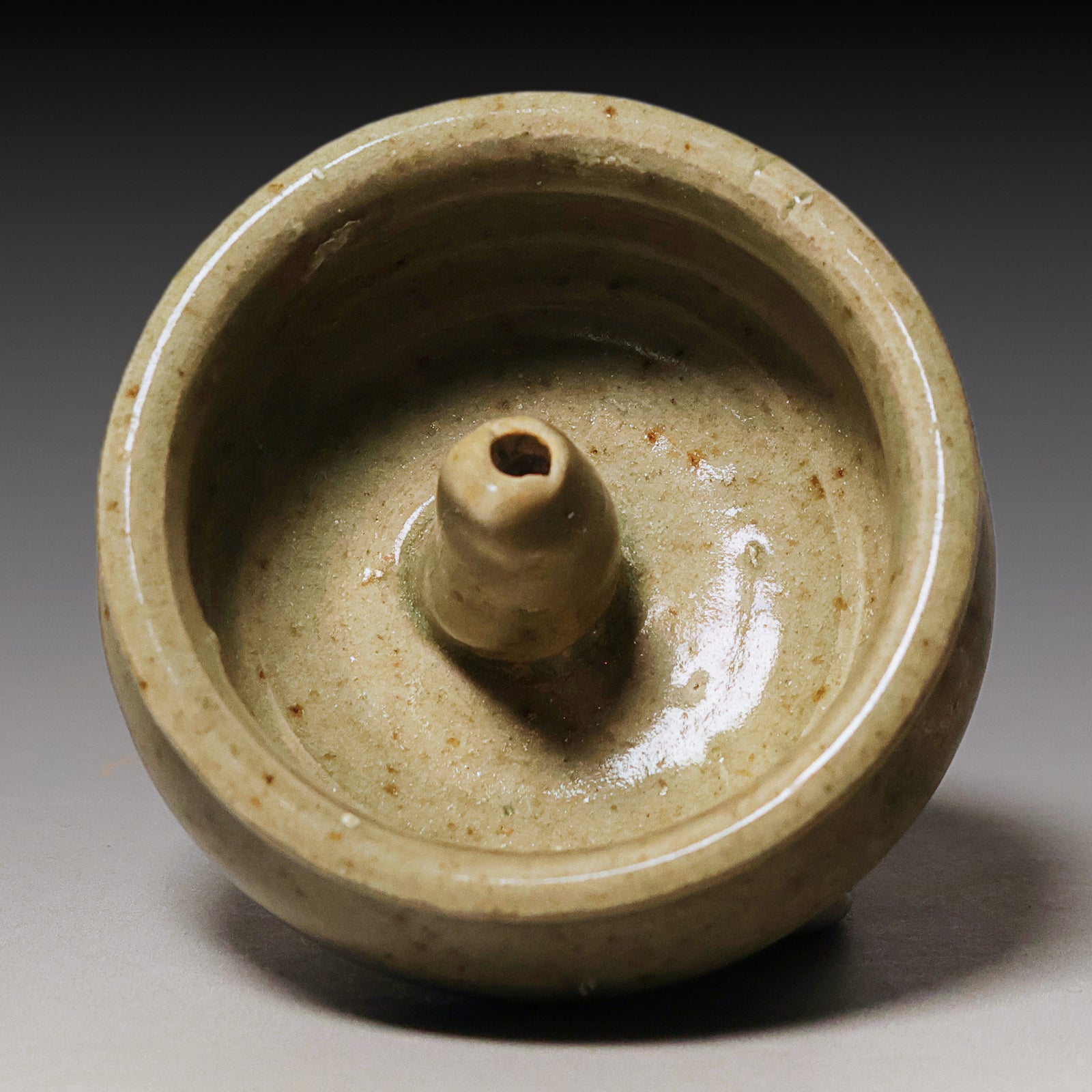 Qing Dynasty, Celadon Glazed Miniature Incense Burner