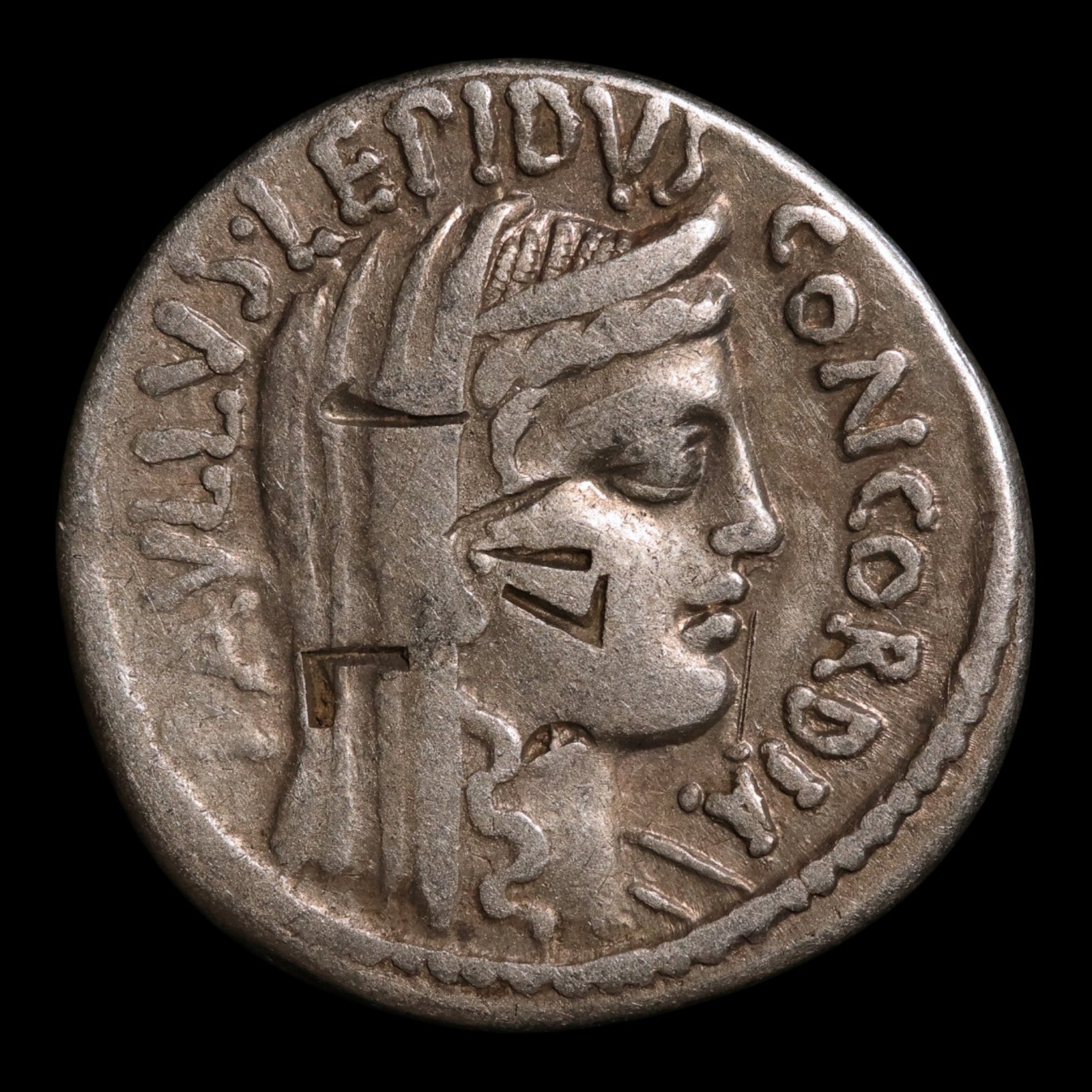 Roman Republic, L. Aemilius Lepidus Paullus, AR Denarius, Concordia - 62 BCE - Roman Republic