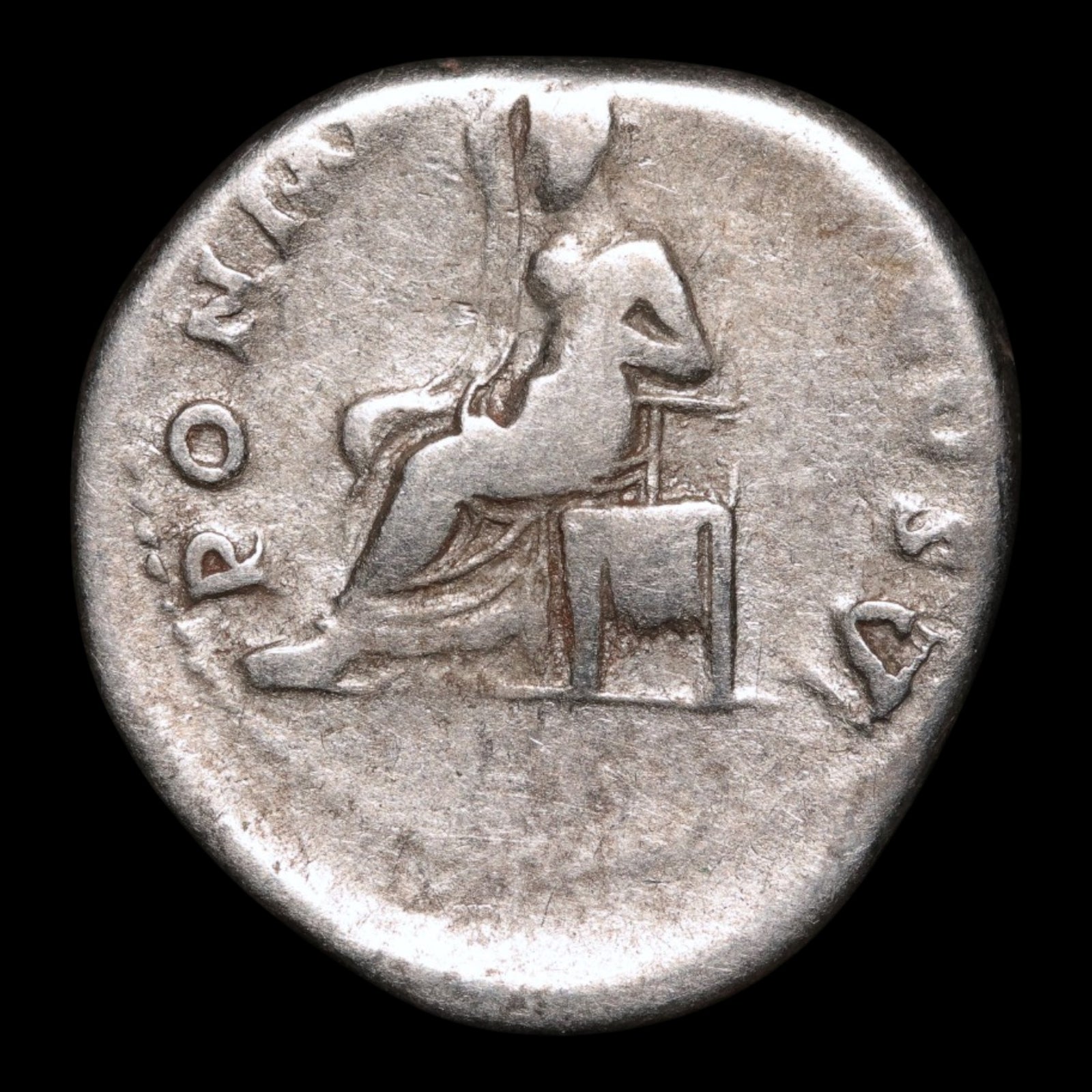 Rome, Emperor Vespasian, AR Denarius, Securitas (Goddess of Security) - 75 CE - Roman Empire