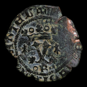 Spain, King Ferdinand V & Queen Isabella I, Billon 1 Blanca - 1497 to 1566 CE - Spain