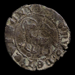 Kingdom of Castile and Leon, King John I, BI ½ Blanca - 1386 to 1390 CE - Kingdom of Castile and Leon (Spanish States)