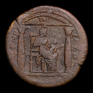 Egypt, Alexandria, Emperor Hadrian, AE Drachm, Isis (Major Egyptian Goddess) - 134 to 135 CE - Roman Provinces