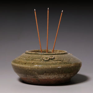 Ming Dynasty, Green Glazed Incense Burner