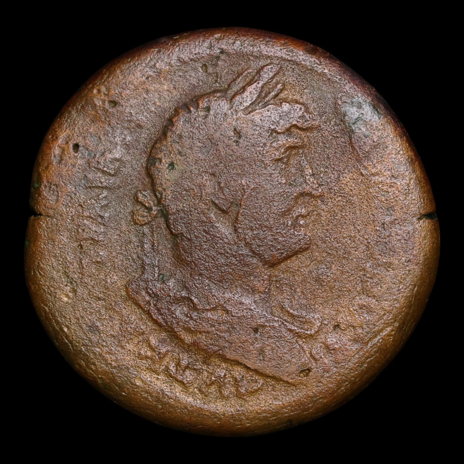 Egypt, Alexandria, Emperor Hadrian, AE Drachm, Isis (Major Egyptian Goddess) - 134 to 135 CE - Roman Provinces