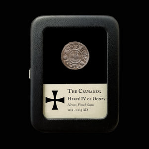 France, County of Nevers, Hervé IV of Donzy, Silver Denier - 1199 to 1223 CE - The Crusades