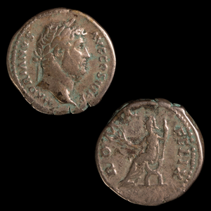 Denarius, Emperor Hadrian, Roma Reverse - 130 CE - Roman Empire - Auction 9/6/23