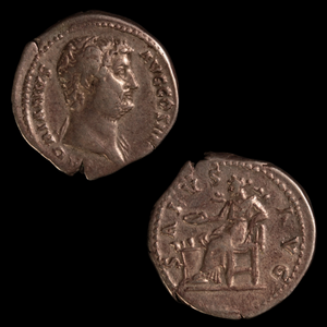 Denarius, Emperor Hadrian, Salus Reverse - 137 to 138 CE - Roman Empire - Auction 9/6/23