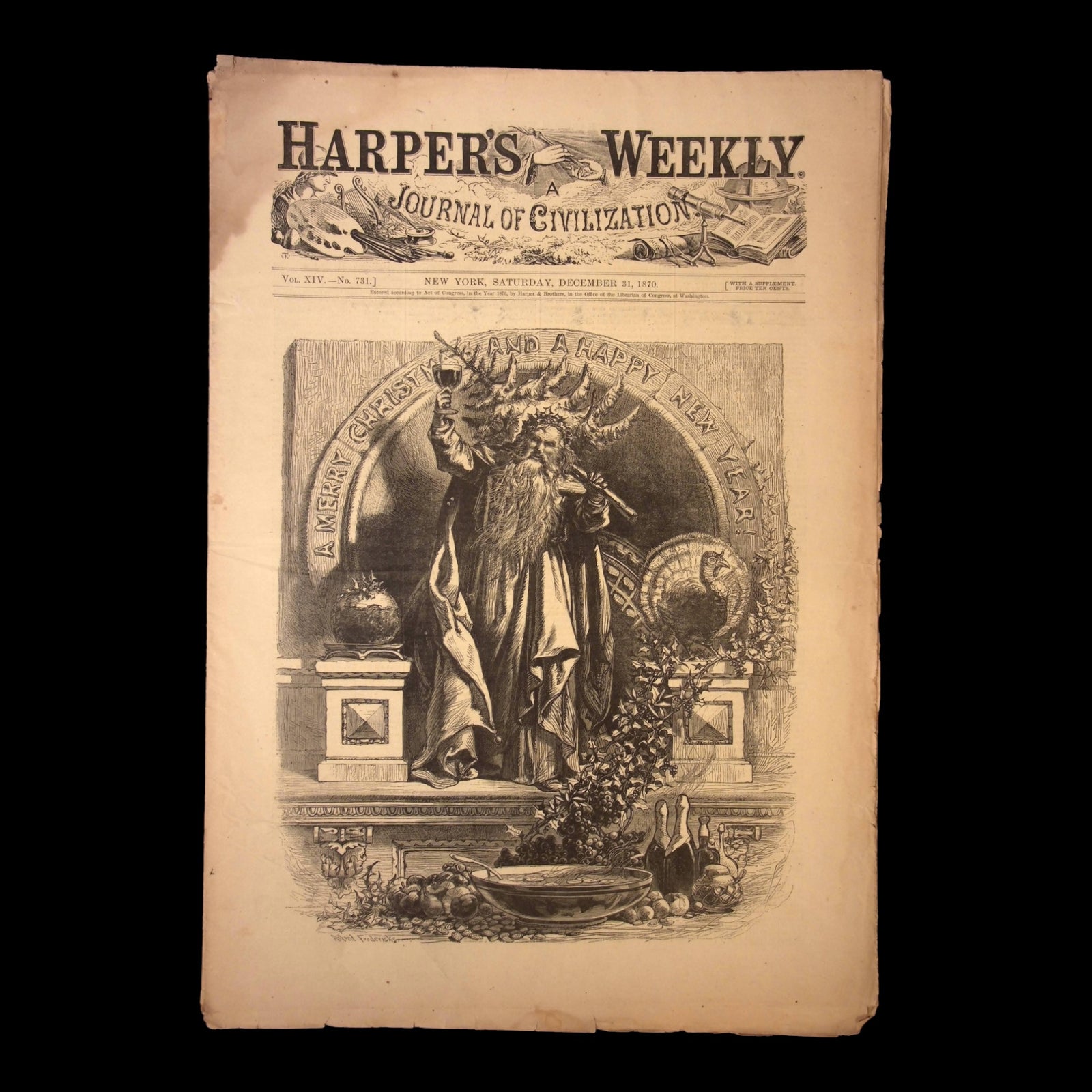 Harper's Weekly: Christmas Edition, Many Holiday Related Illustrations — Dec. 31st, 1870