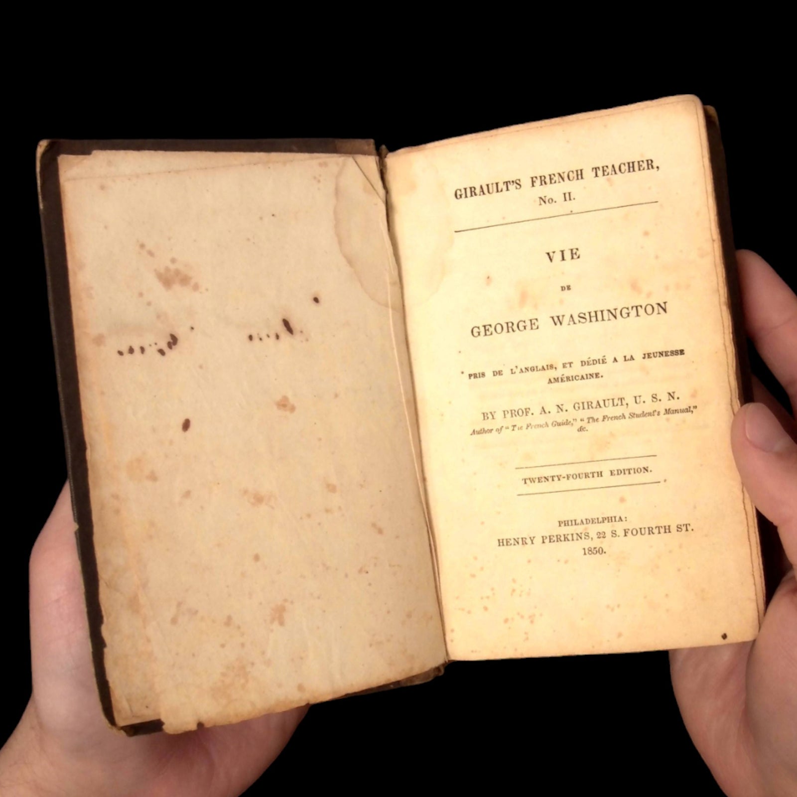 French Language Textbook: Life of George Washington