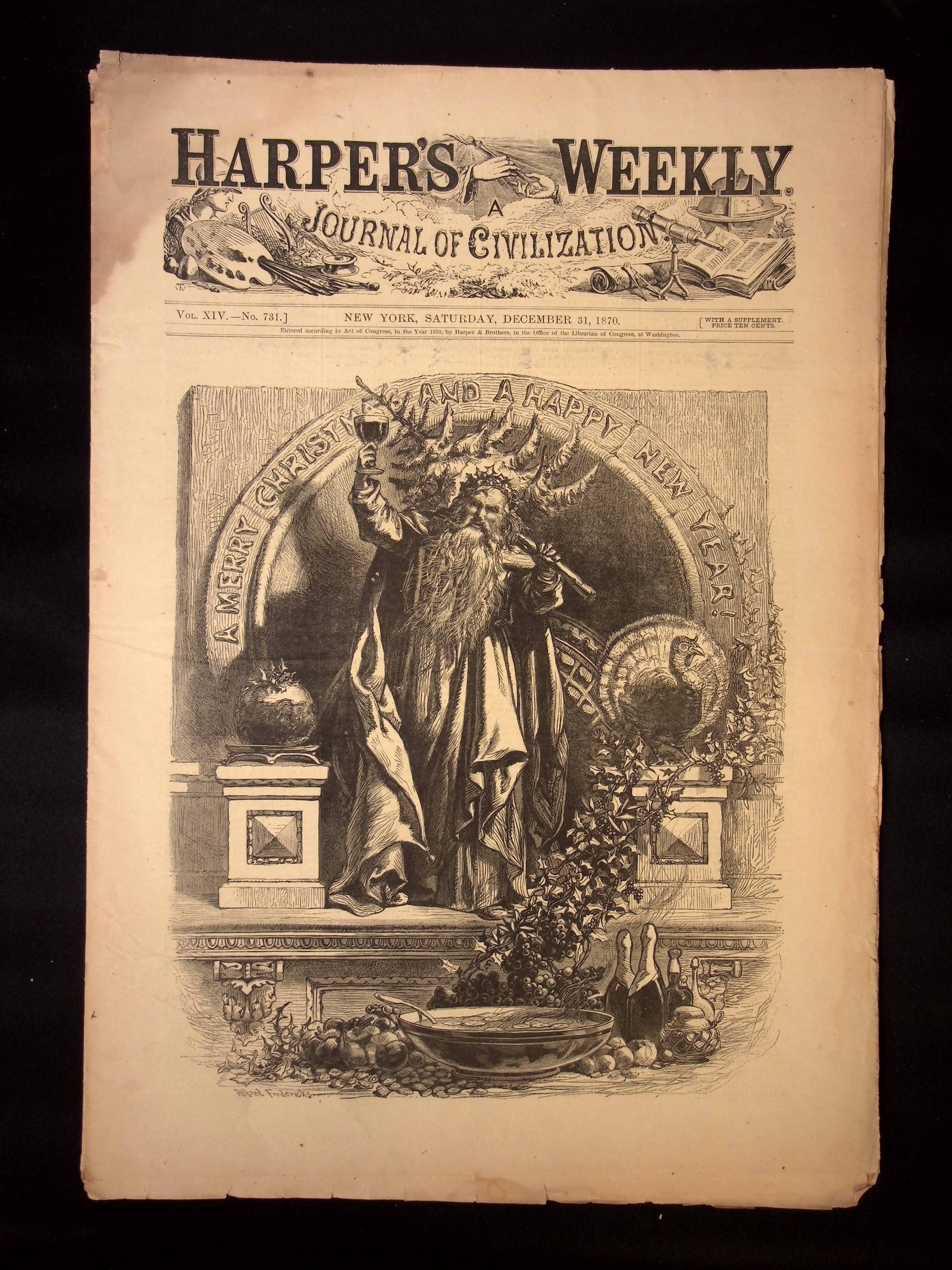 Harper's Weekly: Christmas Edition, Many Holiday Related Illustrations — Dec. 31st, 1870