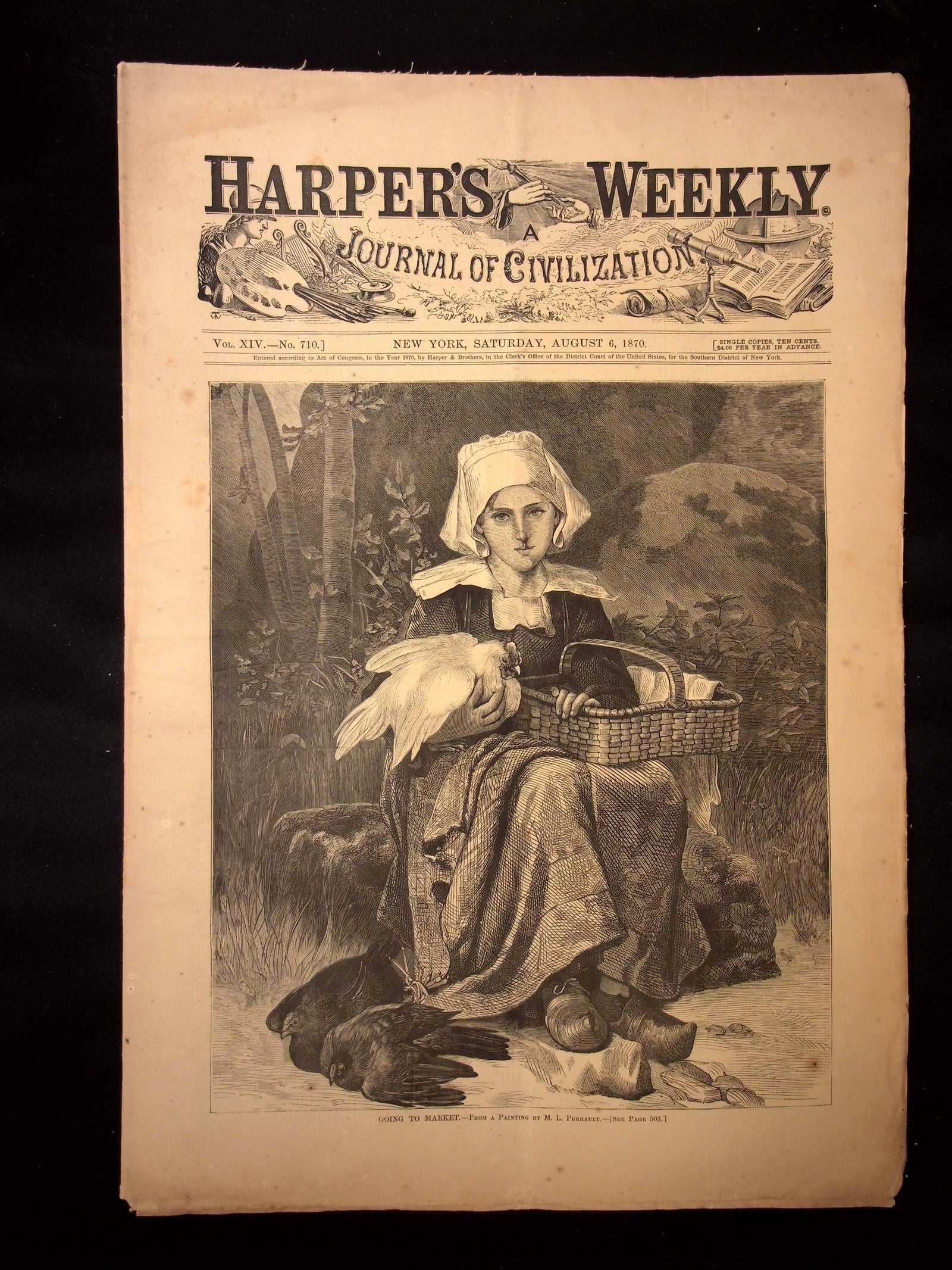 Harper's Weekly: "Going to Market," Franco–Prussian War, Archery & Rifles — Aug. 6th, 1870