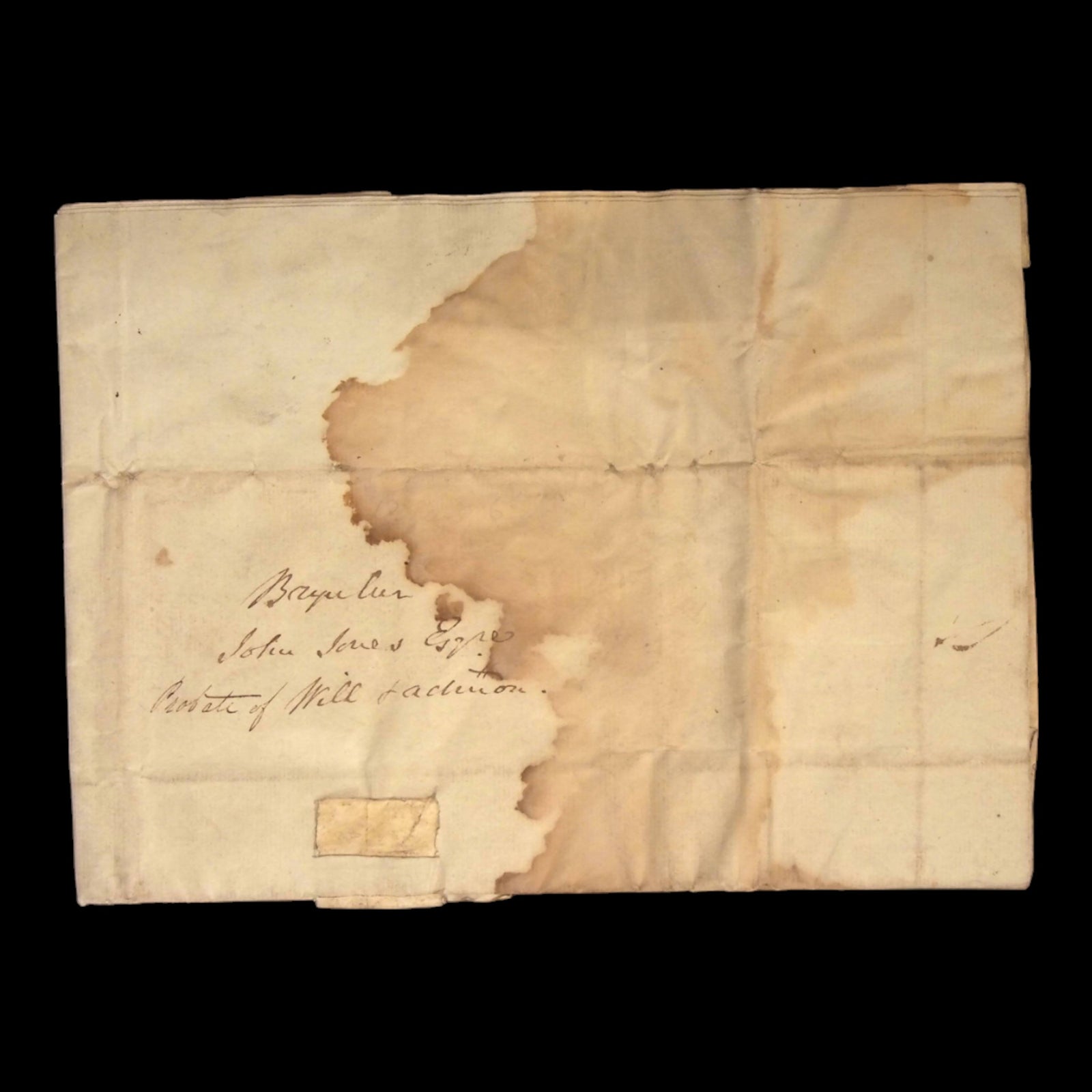 Parchment Last Will and Testament, John Jones