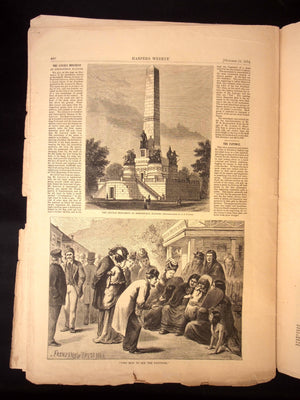 Harper's Weekly: Ullyses S. Grant Reelection Cartoon, Cairo Egypt Centerfold — Oct. 24th, 1874