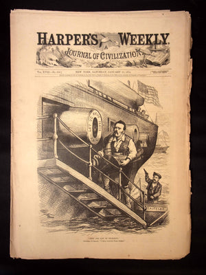 Harper's Weekly: Virginius Affair, Diplomatic Dispute in Cuba, Part of Ten Years War — Jan. 10th, 1874