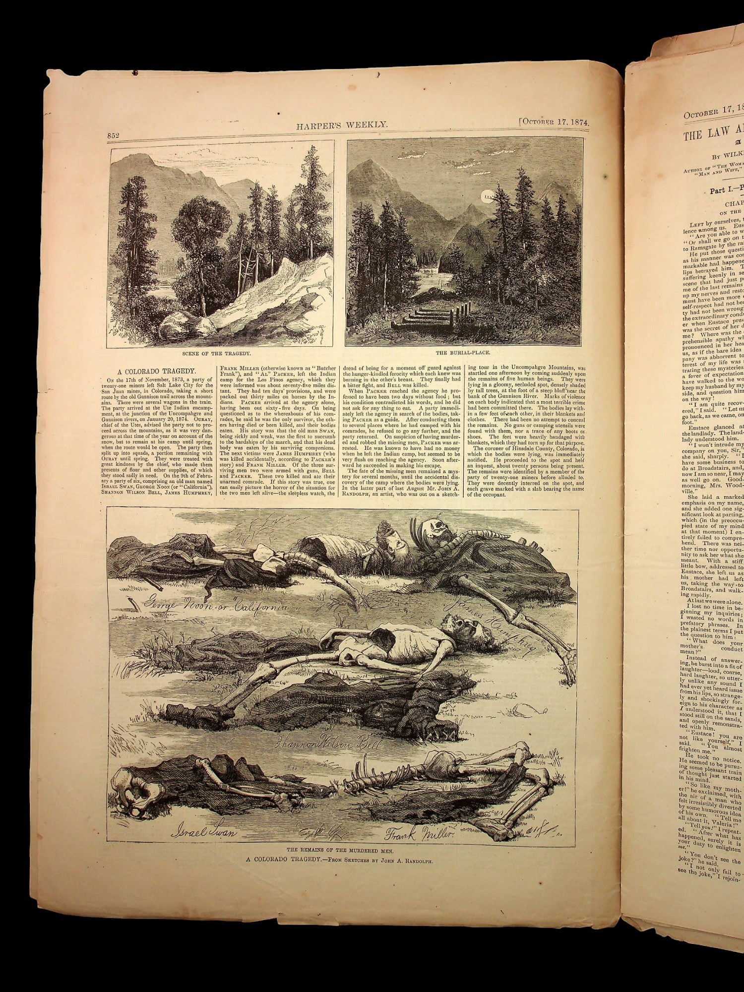 Harper's Weekly (Original 1800s Magazine) - October 17th, 1874 - Reconstruction Era