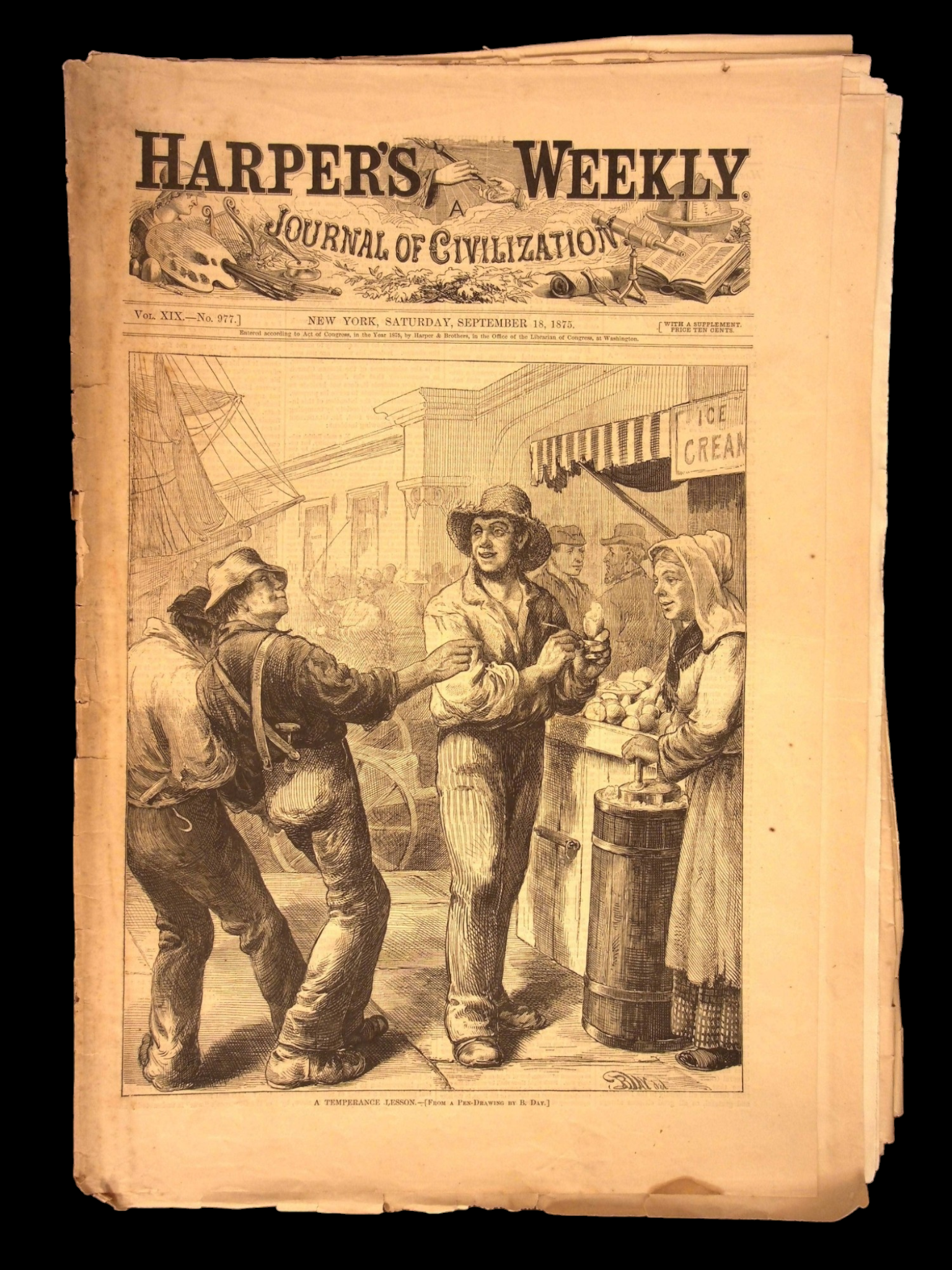 Harper's Weekly: "A Temperance Lesson," Review of Recent Inventions, Herzegovina Uprising — Sep. 18, 1875